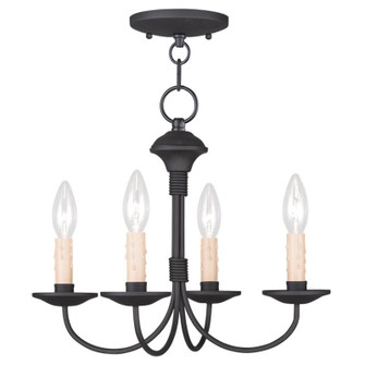 Heritage Four Light Mini Chandelier/Ceiling Mount in Black (107|4524-04)