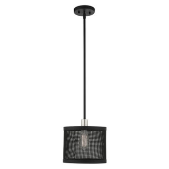 Industro One Light Pendant in Black w/ Brushed Nickels (107|46212-04)