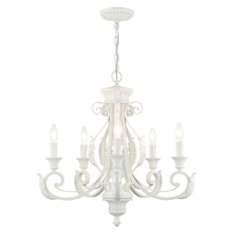 Valencia Five Light Chandelier in Shiny White (107|49065-69)