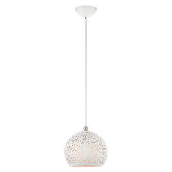 Charlton One Light Pendant in White w/ Brushed Nickels (107|49181-03)