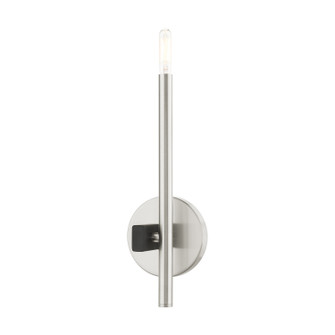 Denmark One Light Wall Sconce in Brushed Nickel w/ Blacks (107|49341-91)