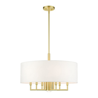 Meridian Seven Light Chandelier in Satin Brass (107|49376-12)