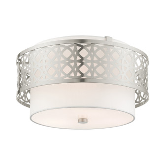 Calinda Three Light Semi Flush Mount in Brushed Nickel (107|49863-91)