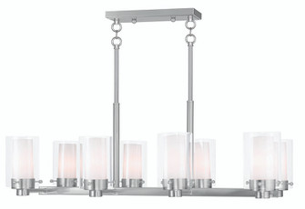 Manhattan Eight Light Chandelier in Brushed Nickel (107|50678-91)