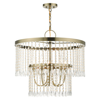 Elizabeth Five Light Chandelier in Antique Brass (107|51065-01)