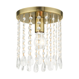 Elizabeth One Light Flush Mount in Antique Brass (107|51066-01)