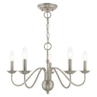 Windsor Five Light Chandelier in Brushed Nickel (107|52165-91)