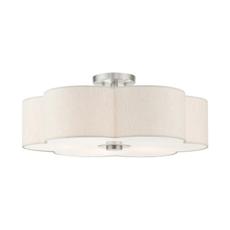 Solstice Five Light Semi Flush Mount in Brushed Nickel (107|58068-91)