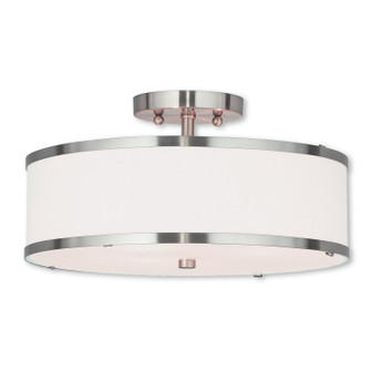 Park Ridge Three Light Ceiling Mount in Brushed Nickel (107|62628-91)