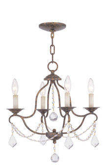 Chesterfield Four Light Mini Chandelier in Hand Applied Venetian Golden Bronze (107|6424-71)