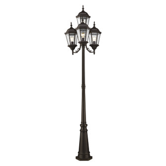 Hamilton Four Light Outdoor Post Mount in Bronze (107|7557-07)