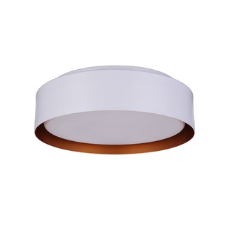 Duplo Three Light Flush Mount in White and Gold (90|131621)