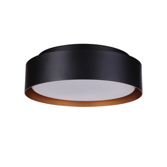 Duplo Three Light Flush Mount in Black and Gold (90|131682)