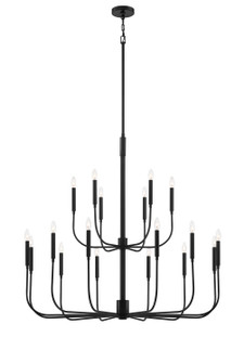 18 Light Chandelier in Black (90|581808)