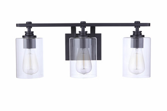 Clean Three Light Vanity in Black (90|750308)