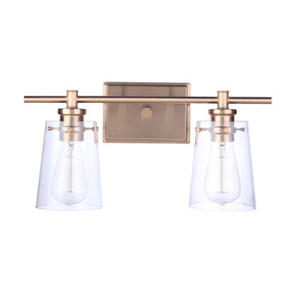 Mia Two Light Vanity in Brass (90|810244)