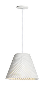 Woven One Light Pendant in White (16|10145WT)