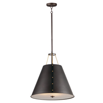 Trestle Three Light Pendant in Oil Rubbed Bronze / Antique Brass (16|25164OIAB)