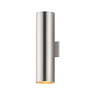 Outpost Two Light Outdoor Wall Lantern in Brushed Aluminum (16|26109AL)