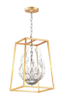 Bouquet Four Light Pendant in Polished Nickel / Gold Leaf (16|32404BCPNGL)