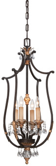 Bella Cristallo Four Light Pendant in French Bronze W/ Gold Highlights (29|N6644-258B)