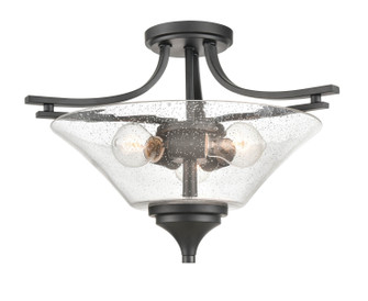 Natalie Three Light Semi-Flush Mount in Matte Black (59|1483-MB)