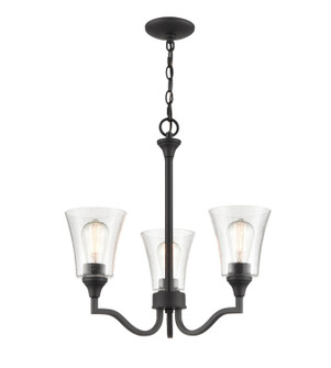 Caily Three Light Chandelier in Matte Black (59|2113-MB)