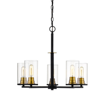 Pasadena Five Light Chandelier in Matte Black/Heirloom Bronze (59|3485-MB/HBZ)