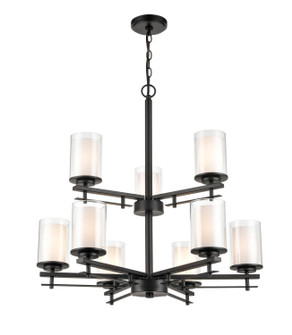 Huderson Nine Light Chandelier in Matte Black (59|5519-MB)