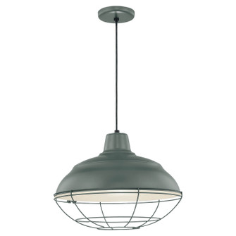 R Series One Light Pendant in Satin Green (59|RWHC17-SG)