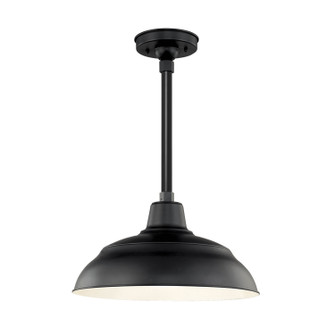 R Series One Light Pendant in Satin Black (59|RWHS17-SB)