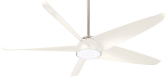 Ellipse 60''Ceiling Fan in Brushed Nickel/White (15|F771L-BN/WH)