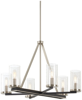 Cole's Crossing Six Light Chandelier in Coal w/Brushed Nickel (7|1056-691)