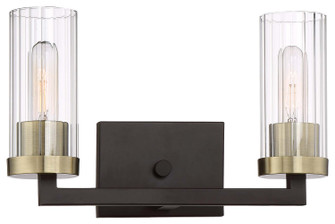 Ainsley Court Two Light Bath in Aged Kinston Bronze w/Brushed Brass Highlights (7|3042-560)
