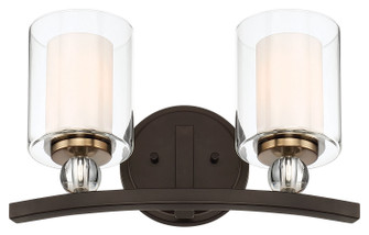 Studio 5 Two Light Bath in Painted Bronze W/Natural Brush (7|3072-416)