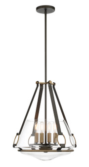 Eden Valley Four Light Pendant/Semi Flush Mount in Smoked Iron W/Aged Gold (7|3904-107)