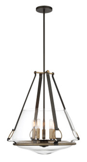 Eden Valley Five Light Pendant/Semi Flush Mount in Smoked Iron w/Aged Gold (7|3905-107)