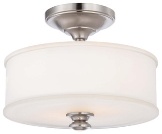 Harbour Point Two Light Semi Flush Mount in Brushed Nickel (7|4172-84)