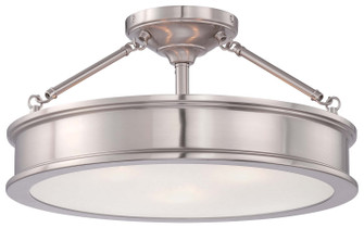 Harbour Point Three Light Semi Flush Mount in Brushed Nickel (7|4177-84)
