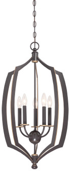 Middletown Five Light Pendant in Downton Bronze w/Gold Highlights (7|4373-579)