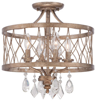 West Liberty Four Light Mini Chandelier (Convertible To Semi Flush) in Olympus Gold (7|4403-581)