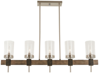 Bridlewood Five Light Island Pendant in Stone Grey w/Brushed Nickel (7|4635-106)