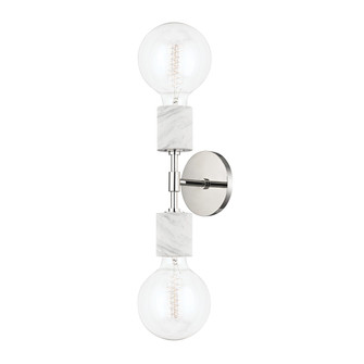 Asime Two Light Wall Sconce in Polished Nickel (428|H120102-PN)
