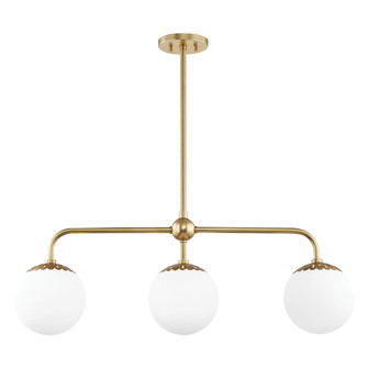 Paige Three Light Linear in Aged Brass (428|H193903-AGB) Paige Three Light Linear in Aged Brass (428|H193903-AGB)