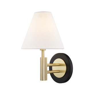 Robbie One Light Wall Sconce in Aged Brass/Black (428|H264101-AGB/BK)