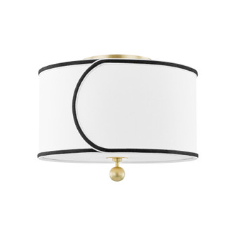 Zara Two Light Semi Flush Mount in Aged Brass (428|H381602-AGB)