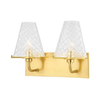 Irene Two Light Bath and Vanity in Aged Brass (428|H495302-AGB)