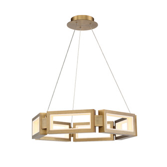 Mies LED Chandelier in Aged Brass (281|PD-50829-AB)