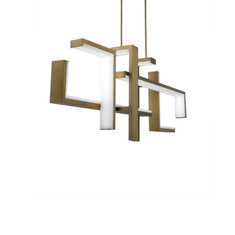 Jackal LED Linear Pendant in Aged Brass (281|PD-80056-AB)