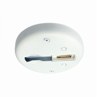 Track Syst & Comp-1 Cir Round Monopoint Canopy For Track Head W/ Double Locking Adapter in White (167|NT-380W)